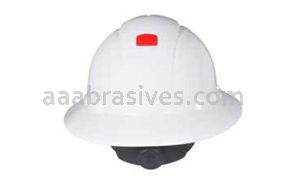 3M&trade; 7000144986 H-801V-UV Full Brim Hard Hat White 4-Point Ratchet Suspension Vented with Uvicator