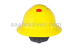3M&trade; 7000144987 H-802V-UV Full Brim Hard Hat Yellow 4-Point Ratchet Suspension Vented with Uvicator