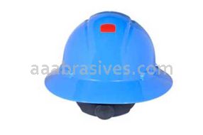 3M&trade; 7000144988 H-803V-UV Full Brim Hard Hat Blue 4-Point Ratchet Suspension Vented with Uvicator