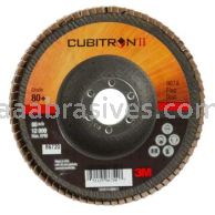 3M&trade; 7000148201 5 x 7/8 80+ Grit 967A T29 Cubitron&trade; II Flap Disc