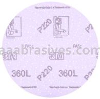 3M&trade; 7010029941 5” P220 Grit 360L Hookit&trade; Clean Sanding Disc