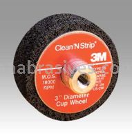 3M&trade; 7010309594 3 x 3/8-24 Scotch-Brite&trade; 7 S/C XCS Clean and Strip Cup Wheel
