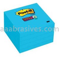 Post-it&trade; Super Sticky Notes 654-5SSBE 3 in x 3 in Electric Blue 3M 7010311807