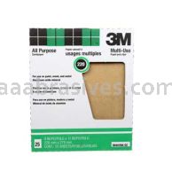 3M&trade; 7010316050 9 x 11 220 A Pro-Pak&trade; Aluminum Oxide Sandpaper