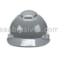 3M&trade; 7010316601 H-708V-UV Hard Hat Gray 4-Point Ratchet Suspension Vented withUvicator