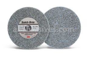 3M&trade; Scotch-Brite&trade; Roloc&trade; 7010329346 3 x 1/8 x NH 6C MED+ Deburr and Finish PRO Unitized Wheel