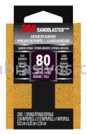 3M&trade; 7010332096 SandBlaster&trade; Advanced Sanding Sanding Sponge 3-3/4x2-1/2x1 80 Grit