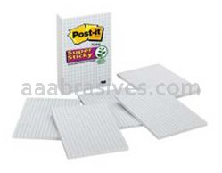 Post-it&trade; Super Sticky Notes 660-SSGRID 3.9 in x 5.8 in 3M 7010332623