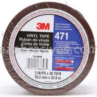3M&trade; 7010335138 Vinyl Tape 471 Brown 3" x 36 yards
