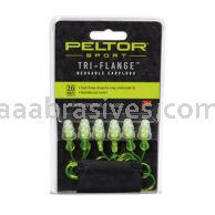 3M&trade; 7010336385 Peltor&trade; 97317-10C 3 Pair Pack Neon Yellow Sport Tri-Flange&trade; Corded Reusable Earplugs