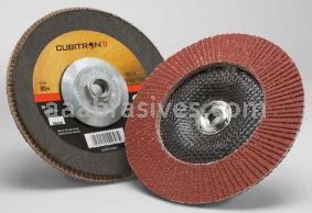 3M&trade; 7010363299 7 x 5/8-11 80+ Grit 967A T29 Cubitron&trade; II Flap Disc