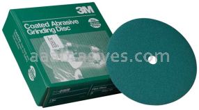 3M&trade; 7010364111 9-1/8 x 7/8 36 Grit Green Corps&trade; Fibre Disc