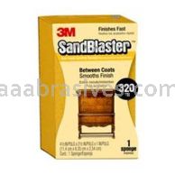 3M&trade; 7010371176 SandBlaster&trade; Edge Detailing Sanding Sponge 4-1/2x2-1/2x1 320 Grit