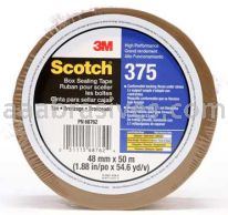 Scotch&trade; Box Sealing Tape 375 Tan 48 mm x 50 m 3M 7010374960