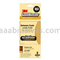 3M&trade; 7010377841 3-2/3 x 9 180 Grit SandBlaster&trade; Sandpaper with NO-SLIP GRIP&trade; Backing
