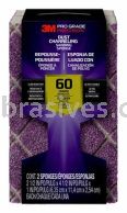 3M&trade; 7010409261 Pro Grade Precision&trade; Dust Channeling Block Sanding Sponge 4-1/2x2-1/2x1 60 Grit Coarse