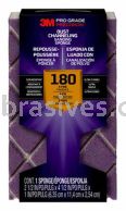 3M&trade; 7010410822 Pro Grade Precision&trade; Dust Channeling Block Sanding Sponge 4-1/2x2-1/2x1 180 Grit Fine