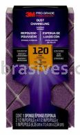 3M&trade; 7010412362 Pro Grade Precision&trade; Dust Channeling Block Sanding Sponge 4-1/2x2-1/2x1 120 Grit Fine