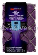 3M&trade; 7010415084 Pro Grade Precision&trade; Dust Channeling Single Angle Sanding Sponge 4-7/8x2-7/8x1 80 Grit Medium