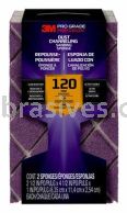 3M&trade; 7010417007 Pro Grade Precision&trade; Dust Channeling Block Sanding Sponge 4-1/2x2-1/2x1 120 Grit Fine