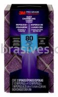 3M&trade; 7010417008 Pro Grade Precision&trade; Dust Channeling Block Sanding Sponge 4-1/2x2-1/2x1 80 Grit Medium