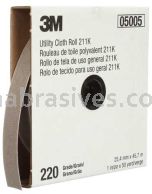 3M&trade; 7010508512 3 x 50 yds 80 Grit J-weight 211K Utility Cloth Roll