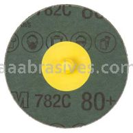 3M&trade; 7010535018 1" 80+ Grit TR 782C Roloc&trade; Fibre Disc