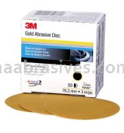 3M&trade; 7100030960 3" P80 Grit 236U Hookit&trade; Gold Sanding Disc 00921