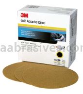 3M&trade; 7100030962 6" P80 Grit 236U Hookit&trade; Gold Sanding Disc 00983