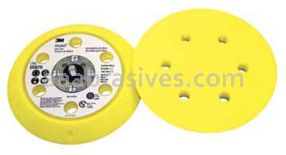 3M&trade; 7100032853 6 x 3/4 x 3/4 CH 5/16-24 6 Holes Hookit&trade; External D/F Disc Pad 05876