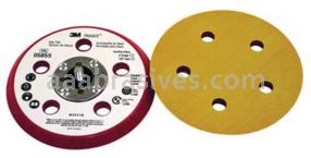 3M&trade; 7100042434 5 x 3/8 x 5/16- 24 Hookit&trade; External D/F Low Profile Backup Pad 05855