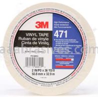 3M&trade; 7100044650 Vinyl Tape 471 White 2" x 36 yards