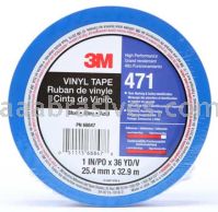 3M&trade; 7100044654 Vinyl Tape 471 Blue 1" x 36 yards