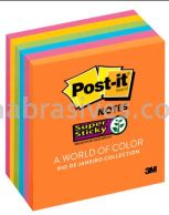 Post-it&trade; Super Sticky Notes 654-6SSAU 3 in x 3 in Rio de Janeiro Collection 3M 7100057827