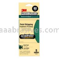 3M&trade; 7100074531 3-2/3 x 9 80 Grit SandBlaster&trade; Sandpaper with NO-SLIP GRIP&trade; Backing