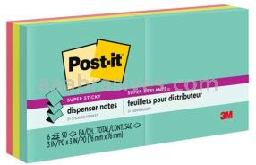 Post-it&trade; Super Sticky Pop-up Notes R330-6SSMIA 3 in x 3 in Miami collection 3M 7100088533