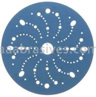 3M&trade; 7100091097 6” #320 Grit Hookit&trade; Blue Abrasive Disc 321U Multi-hole