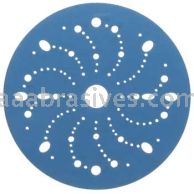 3M&trade; 7100091111 6” #800 Grit Hookit&trade; Blue Abrasive Disc 321U Multi-hole