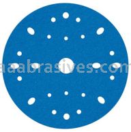 3M&trade; 7100091243 6” #40 Grit Hookit&trade; Blue Abrasive Disc Multi-hole