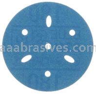3M&trade; 7100091344 3” #180 Grit Hookit&trade; Blue Abrasive Disc Multi-hole