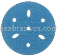 3M&trade; 7100091346 3” #240 Grit Hookit&trade; Blue Abrasive Disc Multi-hole