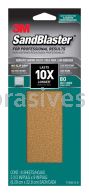 3M&trade; 7100091538 3-2/3 x 9 80 Grit SandBlaster&trade; Sandpaper with NO-SLIP GRIP&trade; Backing