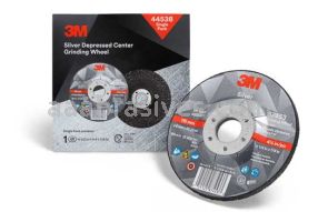 3M&trade; 7100147339 4.5 x 1/4 x 7/8 44538 T27 Silver Depressed Center Grinding Wheel
