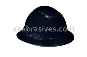 3M&trade; 7100162733 H-812V Full Brim Hard Hat Black 4-Point Ratchet Suspension Vented