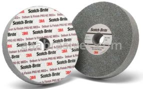 3M&trade; Scotch-Brite&trade; 7100217411 4-1/2 x 1/2 x 7/8 4C Medium+ Deburr and Finish PRO Unitized Wheel