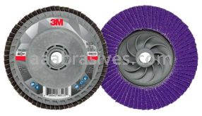 3M&trade; 7100244822 4-1/2 x 5/8-11 40 Grit 769F T29 Quick Change Flap Disc