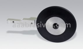 Dynabrade 11702 Contact Arm Assembly 1/2" Dia. x 4" W Radiused Wheel
