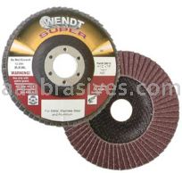 Wendt Abrasives 228012 SUPER Aluminum Oxide Flap Disc 4-1/2" x 7/8" Type 27 FG A40