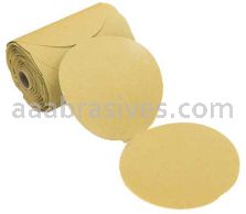 6" PSA Disc Roll No Hole (100 per roll) 800 A/O Gold 
