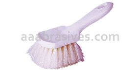 20" Utility Scrub Brush, Black Nylon Fill, Long Handle, Plastic Block